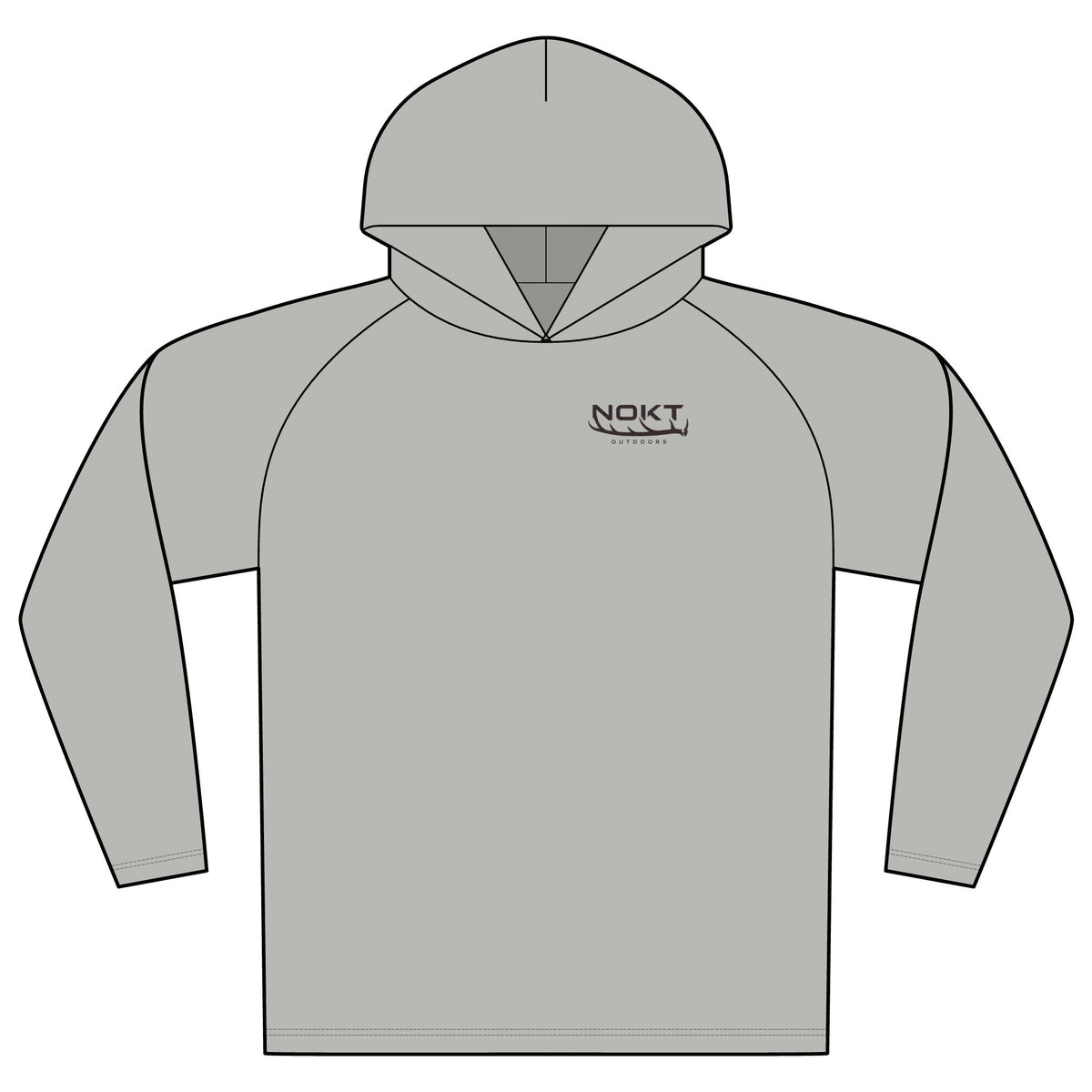 Cooling Performance Hooded Long Sleeve Tee — NOKT Logo