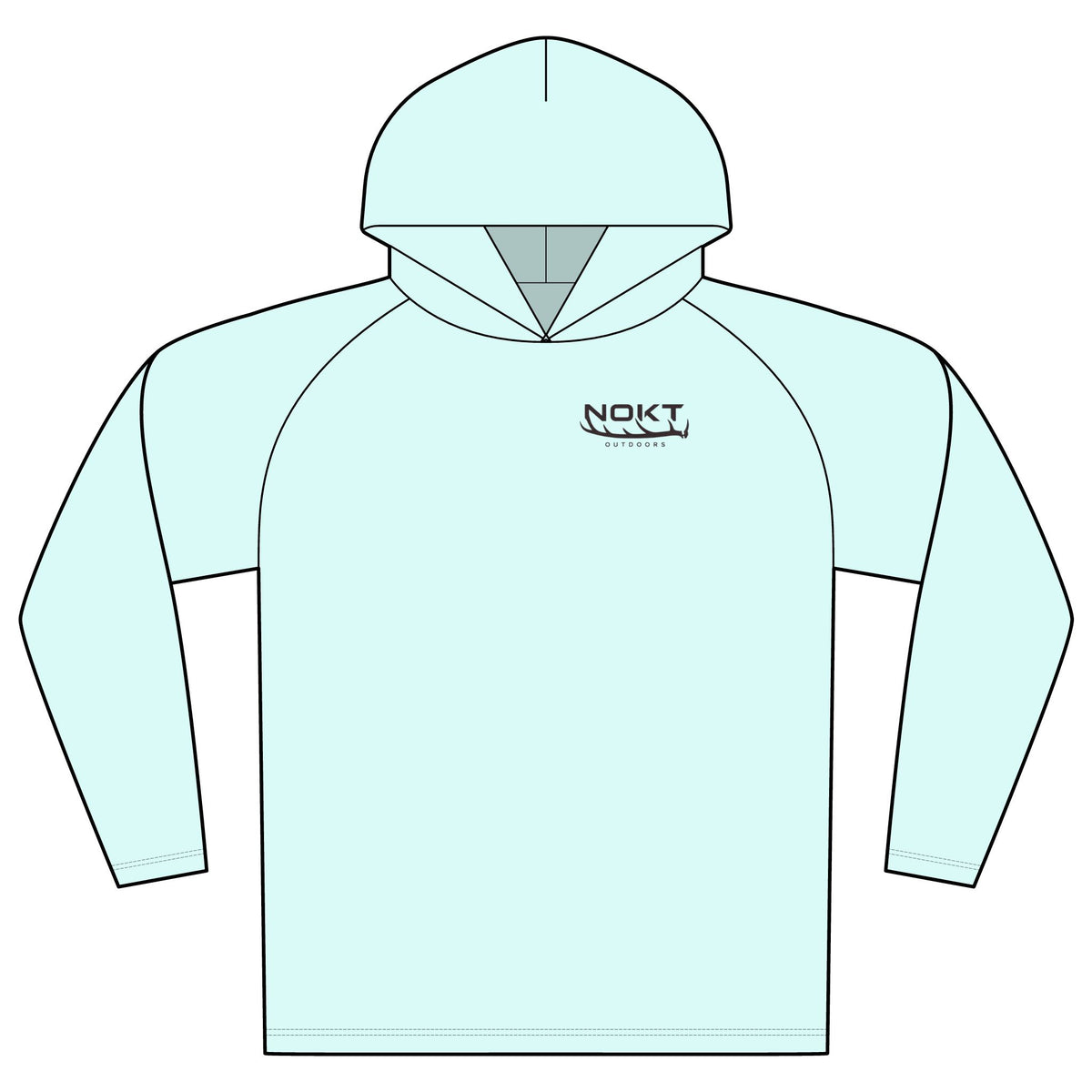 Cooling Performance Hooded Long Sleeve Tee — NOKT Logo