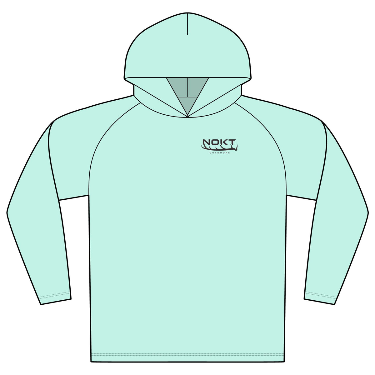 Cooling Performance Hooded Long Sleeve Tee — NOKT Logo