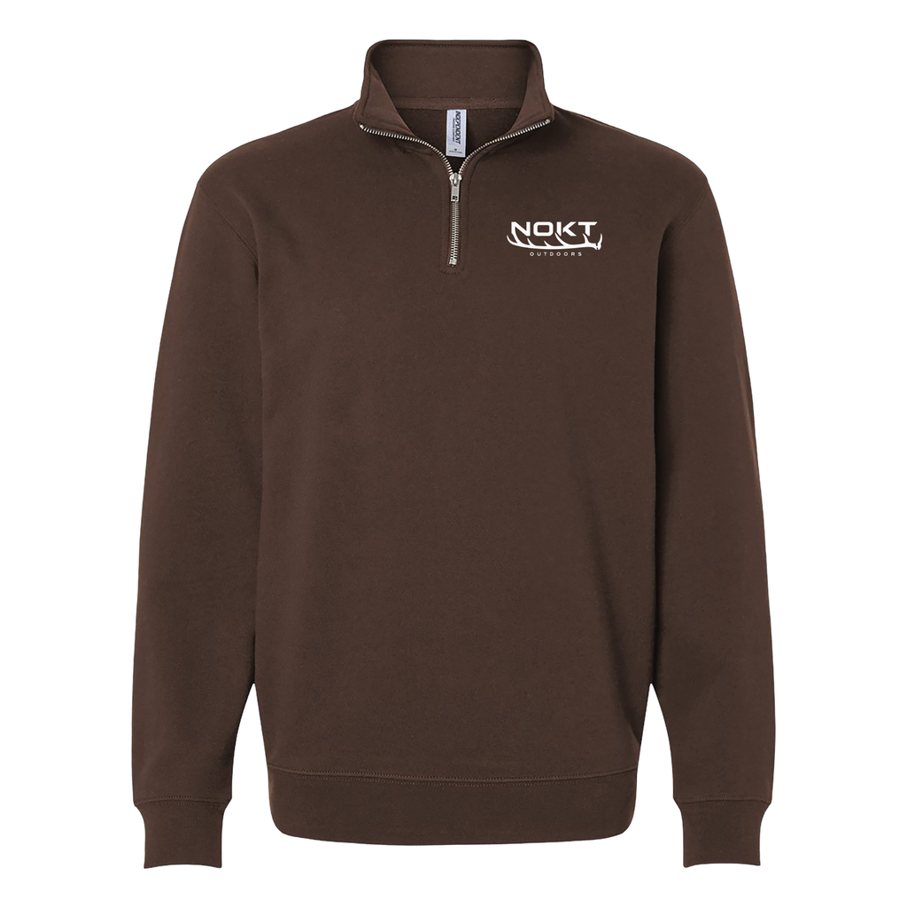 Quarter-Zip Pullover — Minimalist 'NOKT' Logo Chest Sweatshirt
