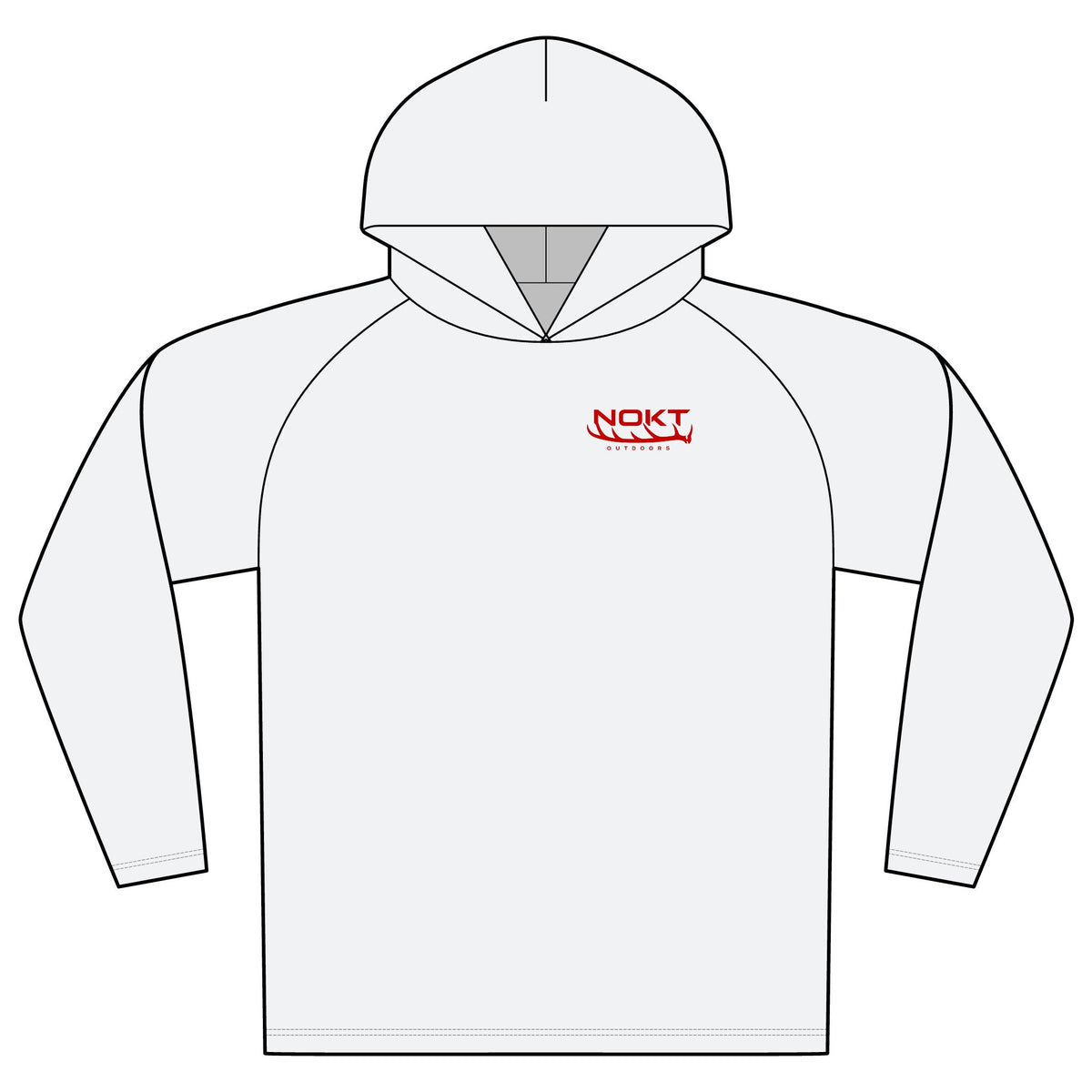 Cooling Performance Hooded Long Sleeve Tee — NOKT Logo