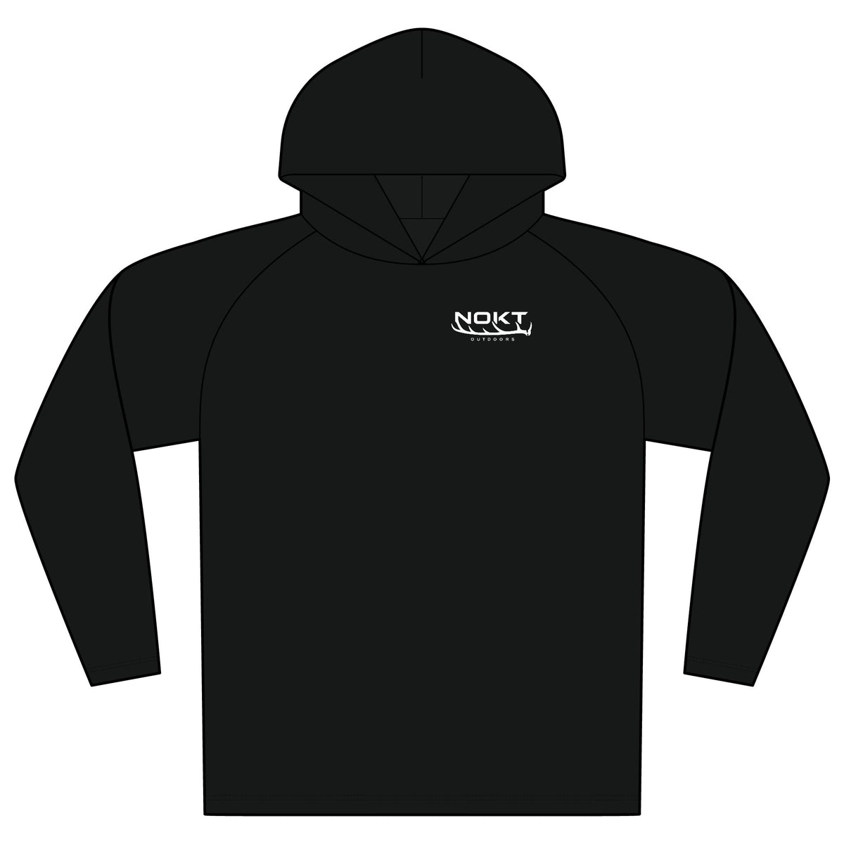 Cooling Performance Hooded Long Sleeve Tee — NOKT Logo