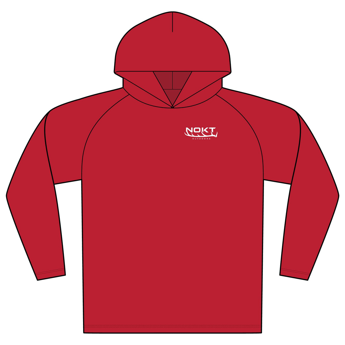 Cooling Performance Hooded Long Sleeve Tee — NOKT Logo