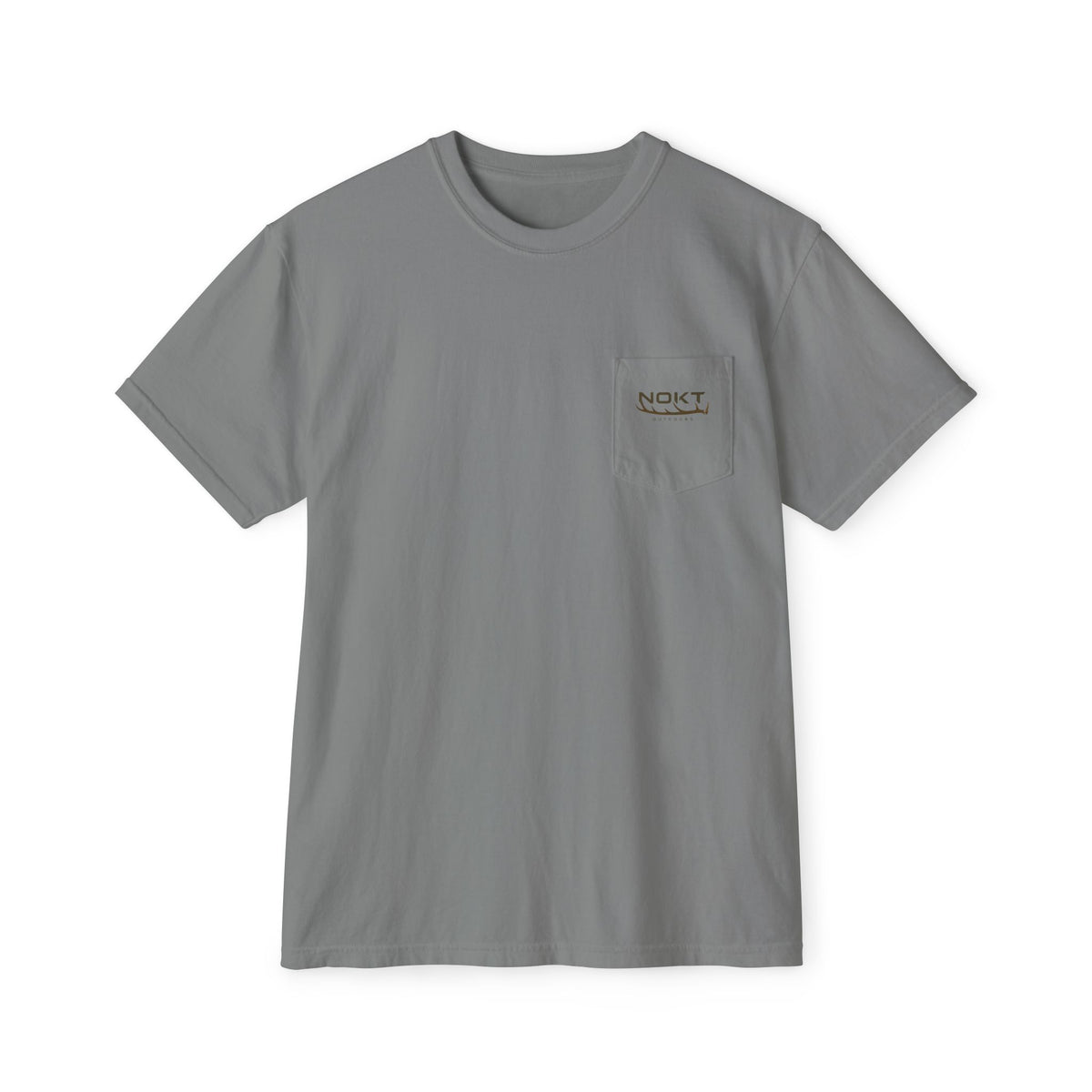 Outdoors Pocket T-Shirt — "Nokt Outdoors" Deer Forest Graphic