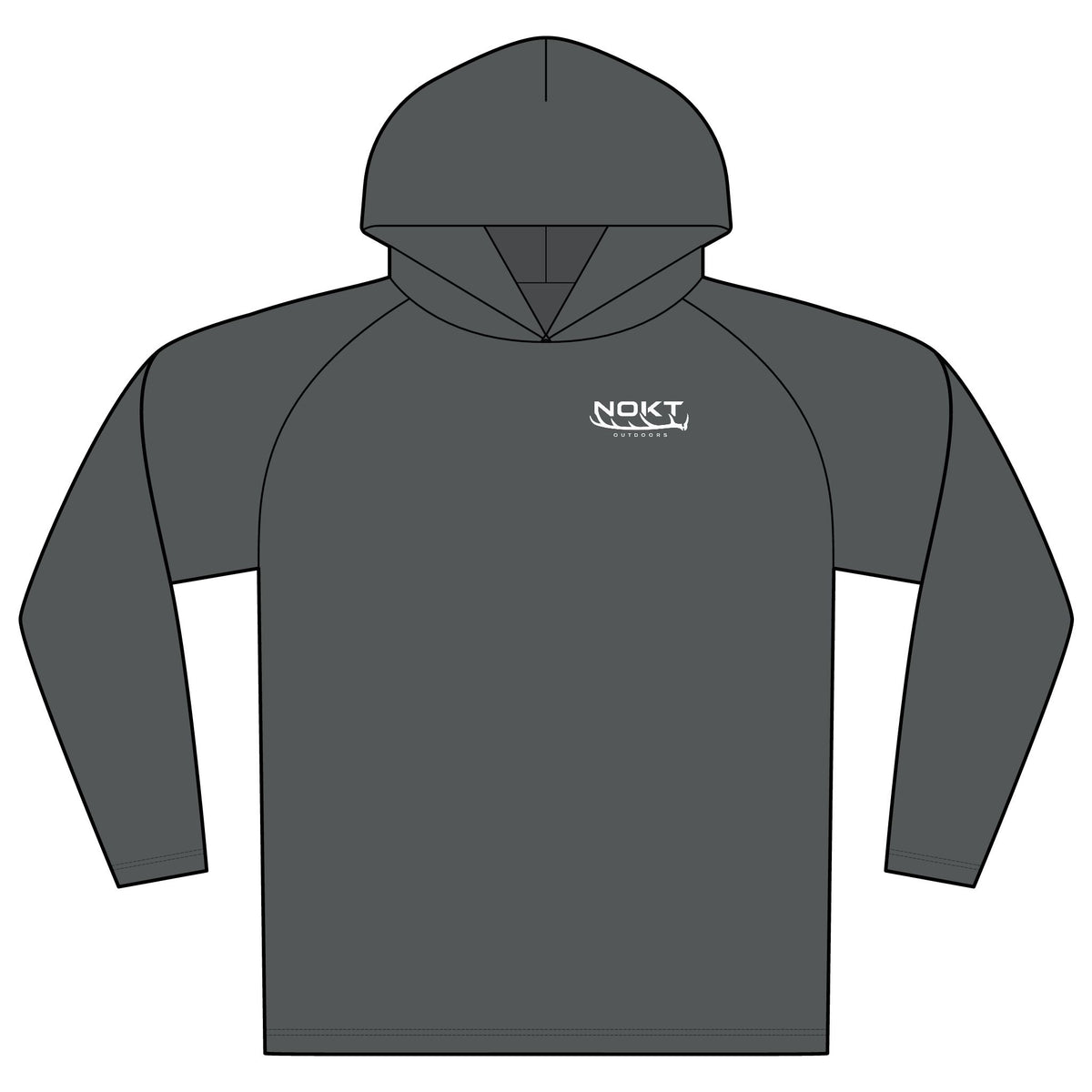 Cooling Performance Hooded Long Sleeve Tee — NOKT Logo